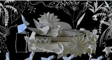 Една от творбите в изложбата, озаглавена &bdquo;Погребението на диктатора&ldquo;.