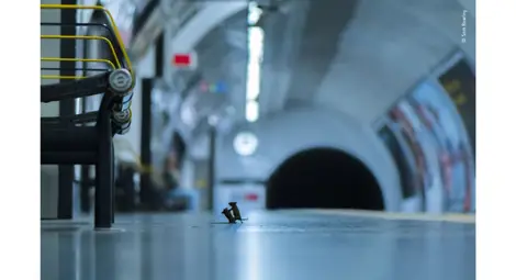 Две мишки се бият в метрото: Снимка-победител на годината