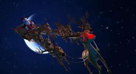 Червеният нос помага на Рудолф да вижда през мъглата и облаците 