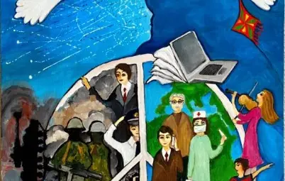 Плакат на Хелин от Русе ще покаже на света как България си представя мира Плакат на Хелин от Русе ще покаже на света как България си представя мира