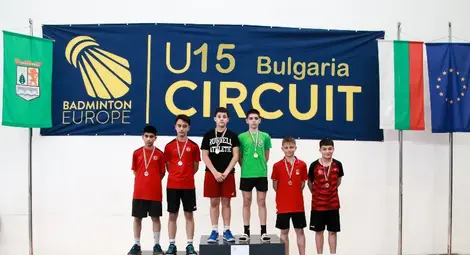 А. Билчев и П. Шейтанов - шампиони на двойки юноши до 15 години от Международен турнир по бадминтон - Свиленград (2025 година).