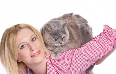 Котка рисува с лапи