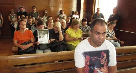 Валентин Маринов по време на делото за убийството на Алекс    в русенския съд.                                                    Снимка: Архив &bdquo;Утро&ldquo;