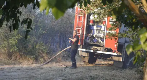 Електромобил и два мотокара изгоряха в пожар в цех за пелети във вилна зона