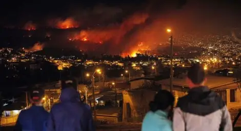 Птици запалили адския пожар в Чили