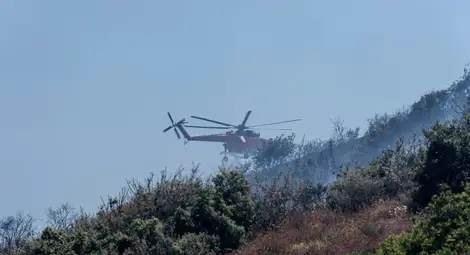 Голям пожар на гръцкия остров Евбея, евакуиран е манастир