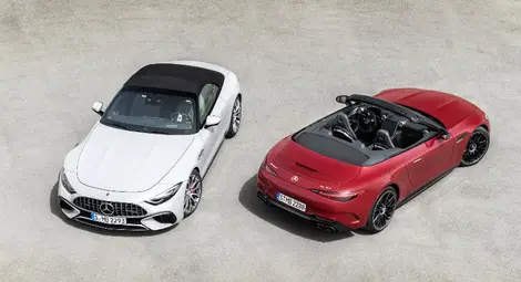 Новият Mercedes-AMG SL залага на текстилен покрив