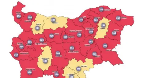 Три области са на път да влязат в тъмночервената COVID зона