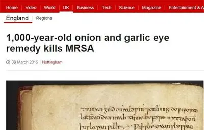1000-годишен мехлем от лук и чесън действа като антибиотик