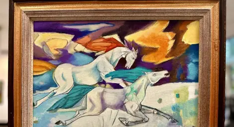 Кметът Пенчо Милков отличи художника Маньо Манев с почетен плакет за 80-годишнината му