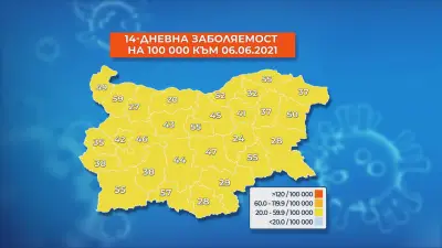 Цялата страна вече е в жълтата зона на COVID-19