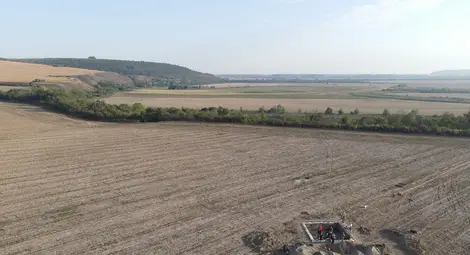 Сондаж, локализиран на големия многослоен обект на Таш баир