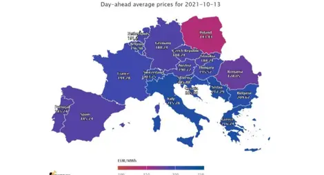 Стабилизация на цените на тока в Европа около 200 евро за мегаватчас