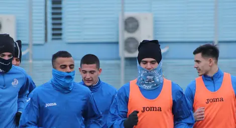 Момчетата тренираха здраво и вчера.         Снимка: Пресслужба ФК &bdquo;Дунав&ldquo;