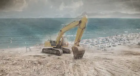 Нов строеж на брега на морето, до плажа в Крайморие