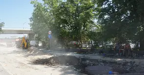 Облак прах от ВиК строителство събуди подозрения за обгазяване