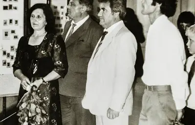 Откриване на Филателна изложба в Основно училище, Поликрайще, 1985.