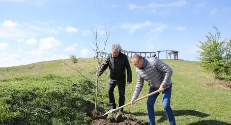 Пламен Нунев участва в залесяване край Батин
