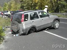 Джип остана без заден мост при сблъсък с БМВ на Е-79