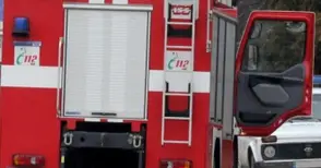 Претоварен румънски камион се запали до разклона за Борово