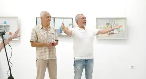 Кънчо Кънев и Валери Лазаров за пръв път срещат своите цветни светове в изложба след 49 години приятелство