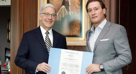 Кирил Домусчиев е почетен гражданин на Небраска