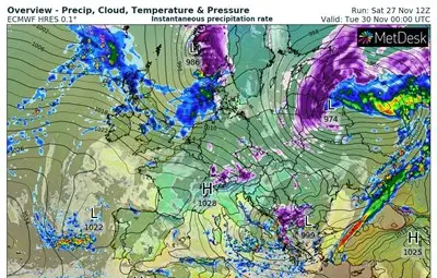 Какво ще е времето през декември