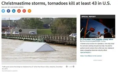 Повече от 43-ма са загинали при бурите в САЩ