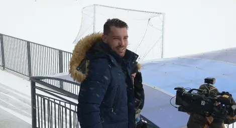 Мартин Луков каза, че русенската зима не го плаши, но че със сигурност си я бива.                         Снимка: Бисер ТОДОРОВ