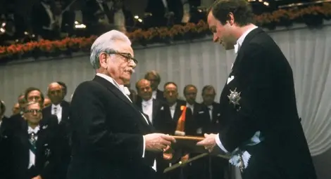 Лауреатът Елиас Канети получава най-високото световно признание за литература.                          Снимка: pinterest.com