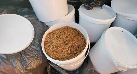 Разбиха огромен канал България-Румъния за нелегален тютюн за пушене, обработван в пълна мизерия /галерия/