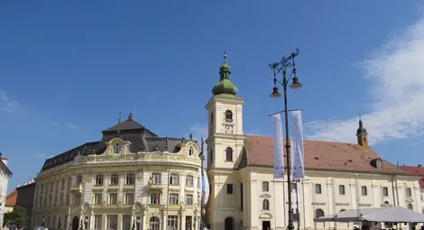 Сибиу - градът на къщите с очите, Моста на лъжите и първите неща в Румъния