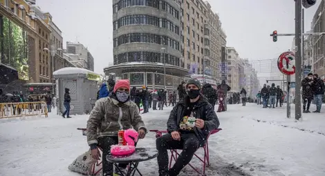 Испания &bdquo;се премести&ldquo; в Сибир със сняг и температури до -25 &deg;C