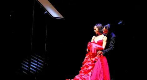 С рокля от 138 метра коприна танцува Кармен от „Арабеск“ С рокля от 138 метра коприна танцува Кармен от „Арабеск“