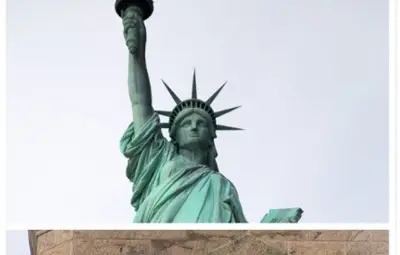 Надпис &bdquo;Добре дошли, бежанци&rdquo; се появи върху Статуята на свободата