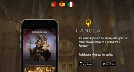В Португалия вярващите палят свещи с мобилно приложение
