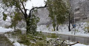 Първият напън на зимата в града мина сравнително леко