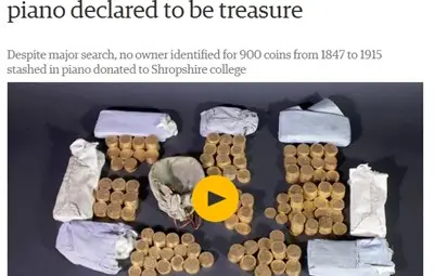 Истинско съкровище било скрито в пиано в Англия (Видео)