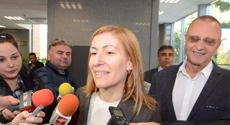 Министърът на туризма Николина Ангелкова отговори на журналистически въпроси. 		          Снимка: Бисер ТОДОРОВ 
