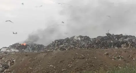 РИОСВ състъви акт за възникналия пожар на депото за отпадъци в Русе