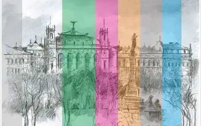 Оги Балканджиев нарисува Русе само с шест цвята Оги Балканджиев нарисува Русе само с шест цвята