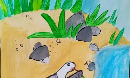 Деца от Ценовско рисуваха водата Деца от Ценовско рисуваха водата