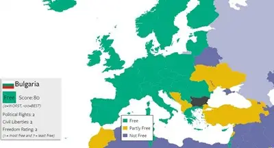 Фрийдъм хаус: България остава "свободна" страна с "частично свободни" медии Фрийдъм хаус: България остава "свободна" страна с "частично свободни" медии