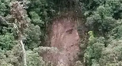 Ликът на Исус се появи върху свлачище в Колумбия