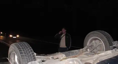 Пиян шофьор се пързаля по таван 30 метра