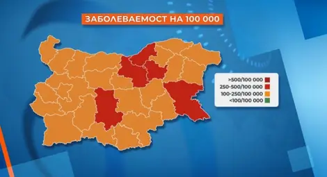 Русе вече е в червената зона на COVID-19