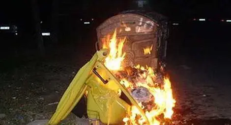 Люти глоби за палене на контейнери и огън на открито