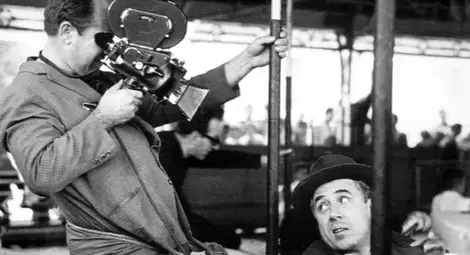 С Георги Калоянчев по време на снимките на &bdquo;Инспекторът и нощта&ldquo; (1979), режисьор Рангел Вълчанов. Снимка: Личен архив