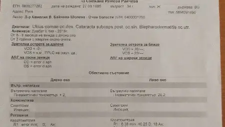 Да помогнем на Снежана отново да вижда света