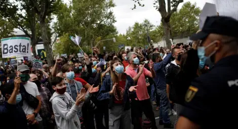 Протест в Мадрид срещу Covid мерките